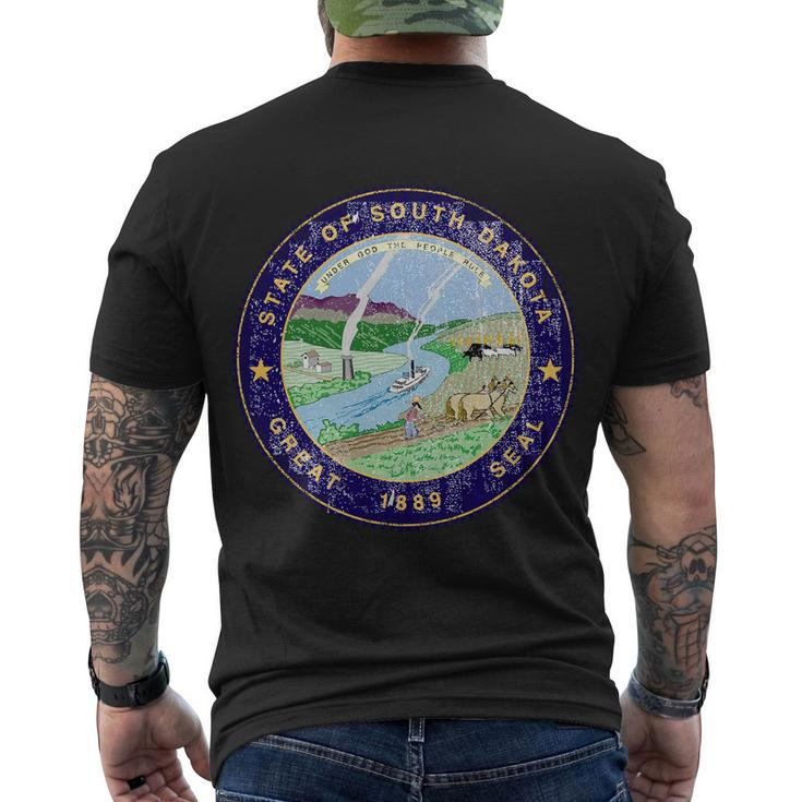 South Dakota Seal Tshirt Men's Crewneck Short Sleeve Back Print T-shirt