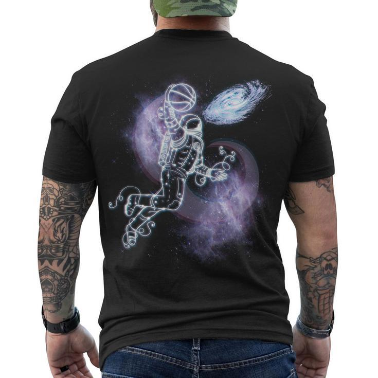 Space Astronaut Dunk Nebula Jam Men's Crewneck Short Sleeve Back Print T-shirt