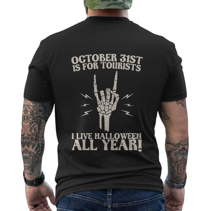 I Spend All Year Waiting For Halloween October 21St Live All Year Men's T-shirt Back Print