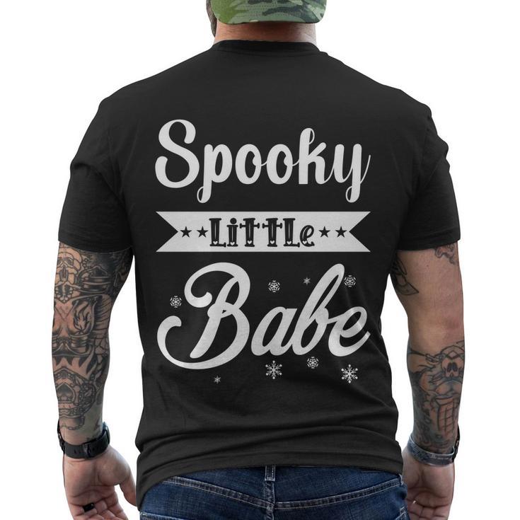 Spooky Babe Funny Halloween Quote Men's Crewneck Short Sleeve Back Print T-shirt