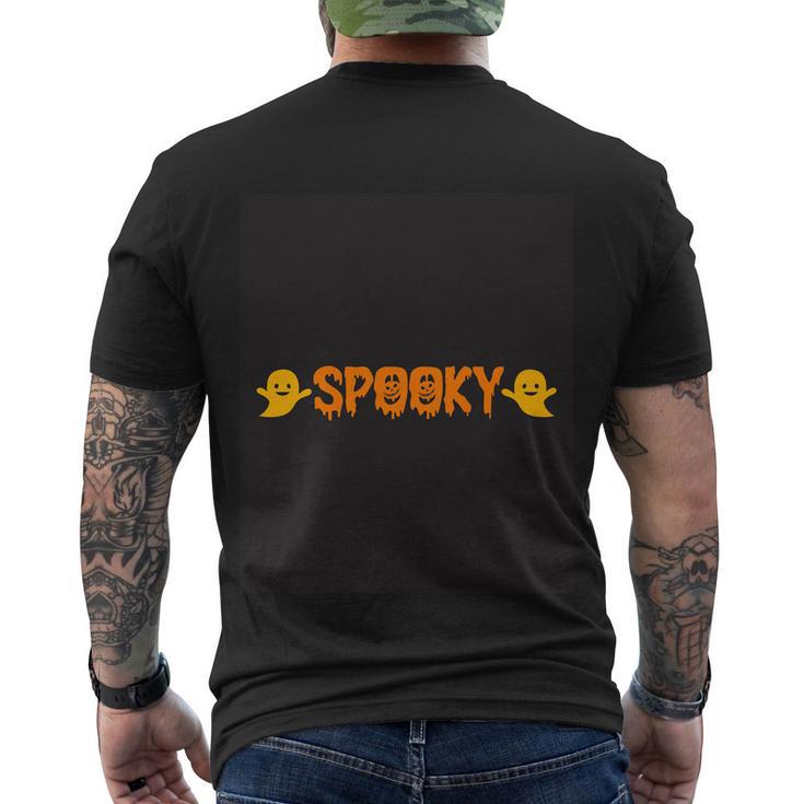 Spooky Ghost Funny Halloween Quote Men's Crewneck Short Sleeve Back Print T-shirt