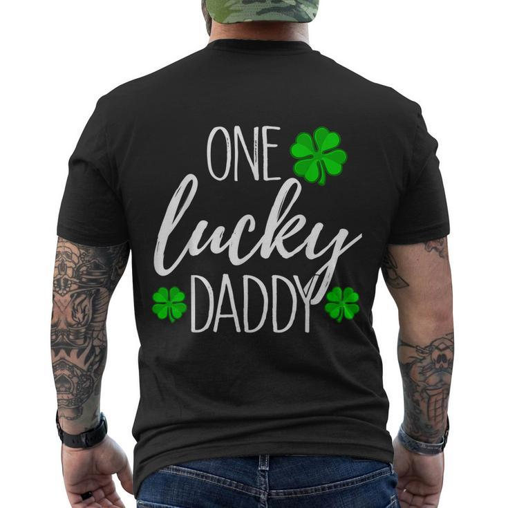 St Patricks Day One Lucky Dad Tshirt Men's Crewneck Short Sleeve Back Print T-shirt