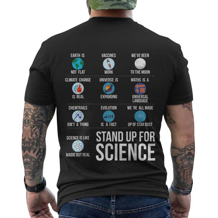 Stand Up For Science Men's Crewneck Short Sleeve Back Print T-shirt