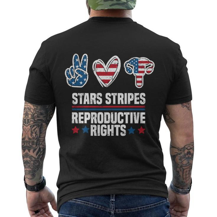 Stars Stripes And Reproductive Rights 4Th Of July Equal Rights Gift Men's Crewneck Short Sleeve Back Print T-shirt