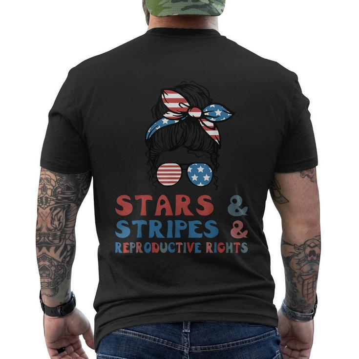Stars Stripes Reproductive Rights American Flag V2 Men's Crewneck Short Sleeve Back Print T-shirt