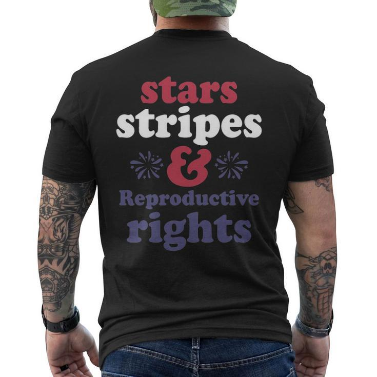 Stars Stripes Reproductive Rights Patriotic 4Th Of July Fireworks Men's Back Print T-shirt