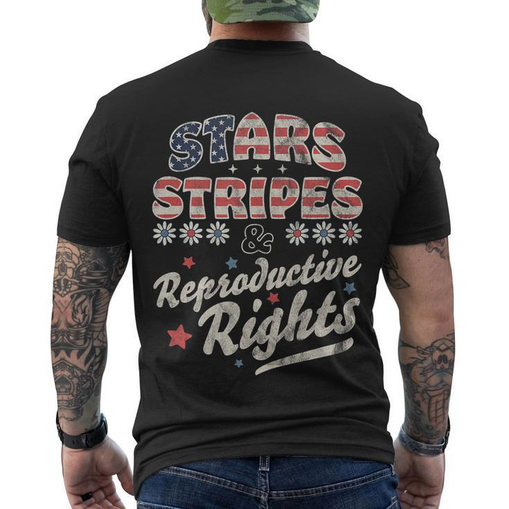 Stars Stripes Reproductive Rights Patriotic 4Th Of July Usa Flag Men's Crewneck Short Sleeve Back Print T-shirt