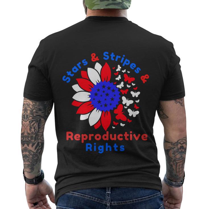 Stars Stripes Reproductive Rights Us Flag 4Th July Vintage American Flag V2 Men's Crewneck Short Sleeve Back Print T-shirt