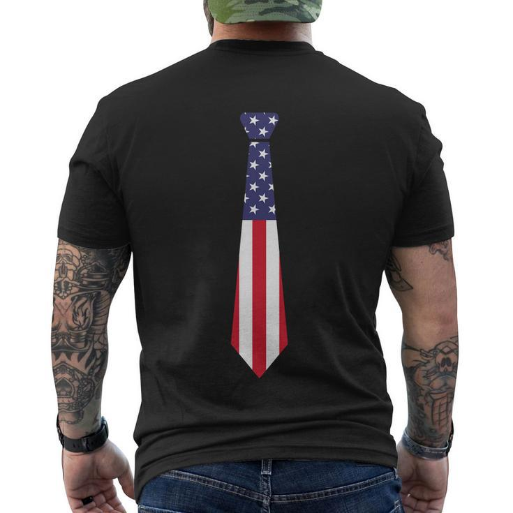 Stars Stripes Usa Flag Colors Tye Graphic 4Th Of July Plus Size Shirt Men's Crewneck Short Sleeve Back Print T-shirt