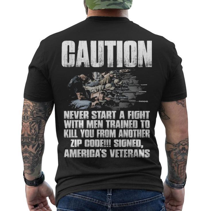 Start A Fight Men's Crewneck Short Sleeve Back Print T-shirt
