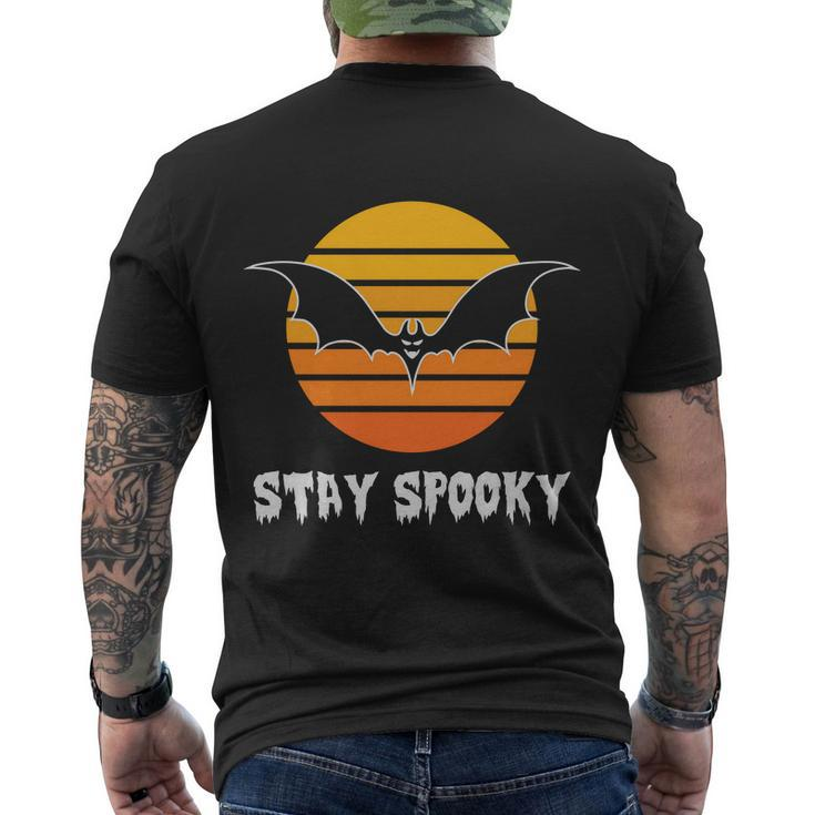 Stay Spooky Dracula Funny Halloween Quote Men's Crewneck Short Sleeve Back Print T-shirt