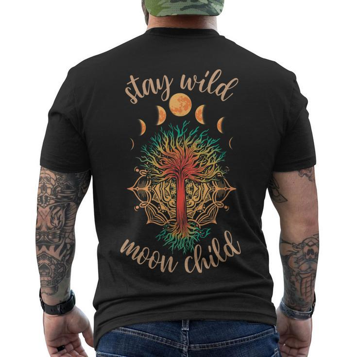 Stay Wild Moon Child Boho Peace Hippie Moon Child V2 Men's T-shirt Back Print