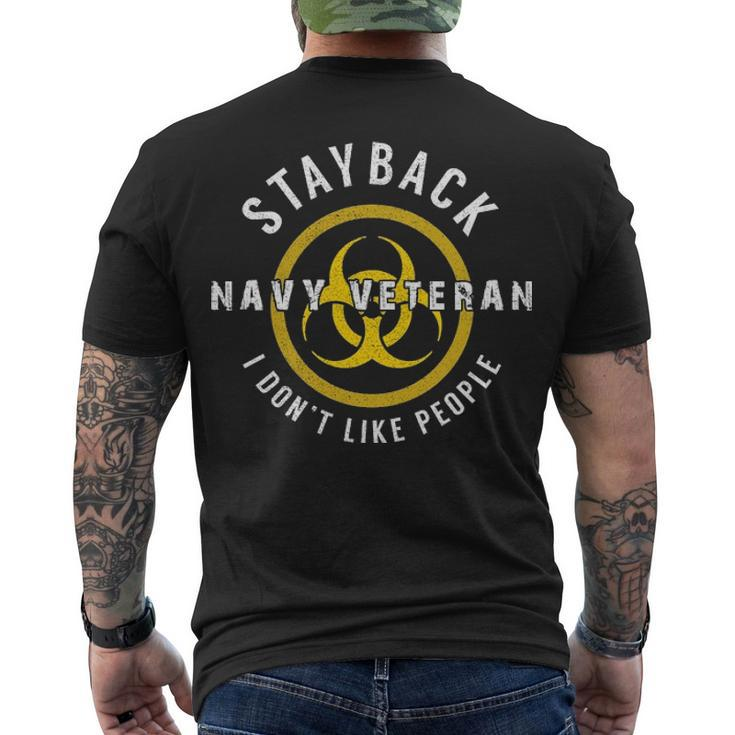 Stayback Navy Veteran Men's Crewneck Short Sleeve Back Print T-shirt