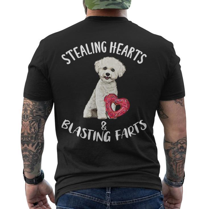 Stealing Hearts Blasting Farts Bichons Frise Valentines Day Men's Back Print T-shirt