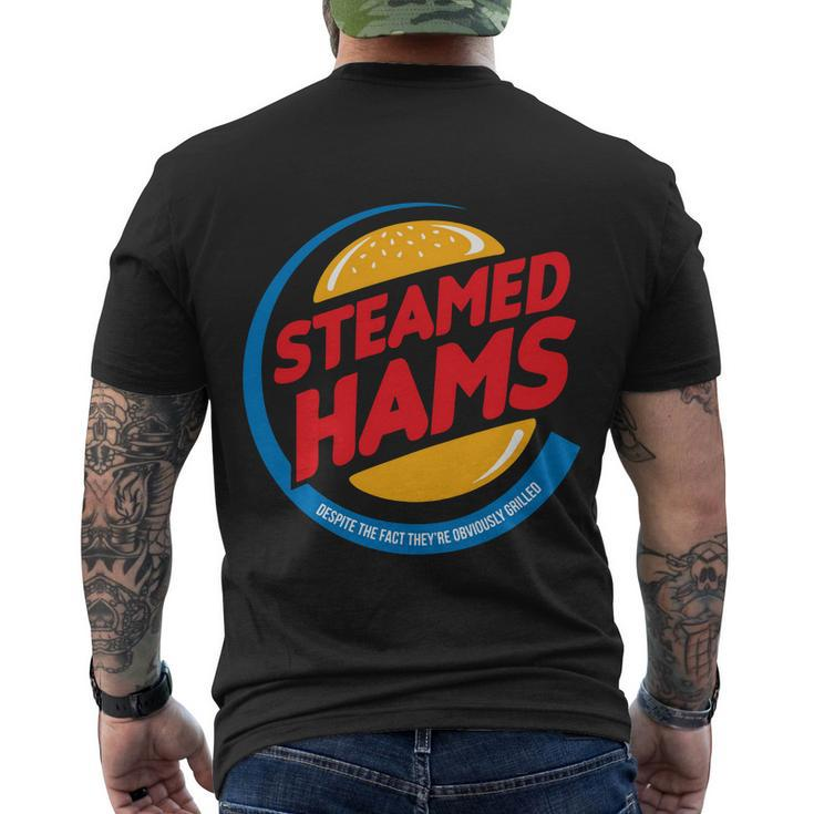 Steamed Hams Tshirt Men's Crewneck Short Sleeve Back Print T-shirt