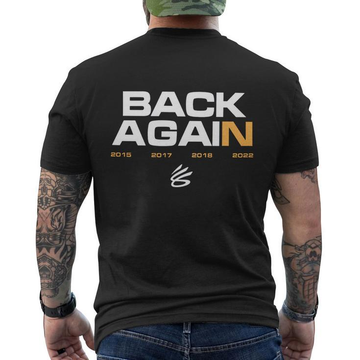 Stephen Back Again Warriors Champion  Men's Crewneck Short Sleeve Back Print T-shirt