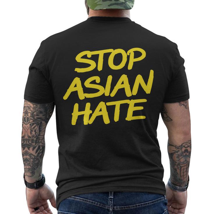 Stop Asian Hate Support Men's Crewneck Short Sleeve Back Print T-shirt