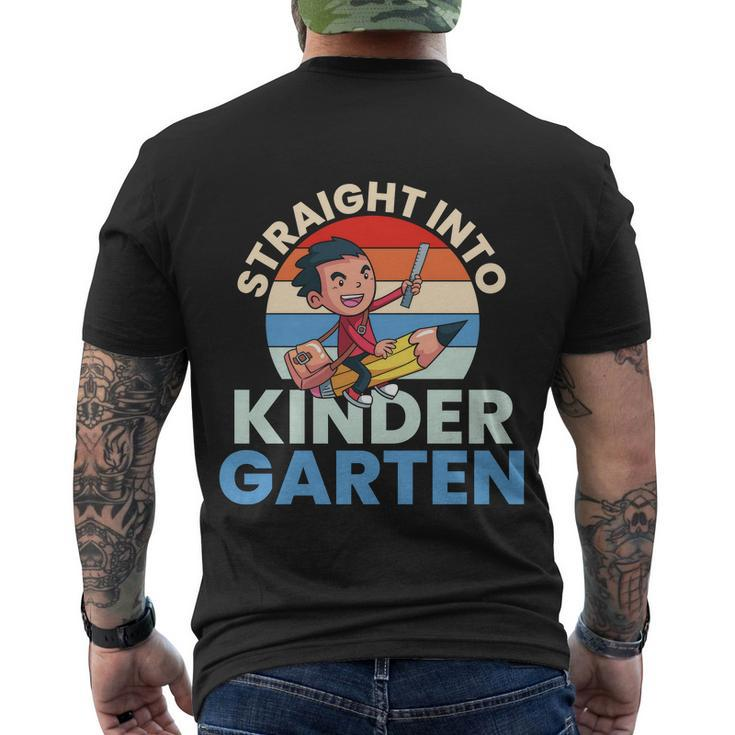 Straight Into Kindergarten Back To School Men's Crewneck Short Sleeve Back Print T-shirt