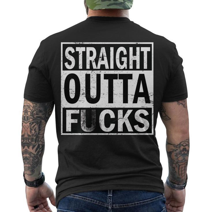 Straight Outta Fucks Men's Crewneck Short Sleeve Back Print T-shirt