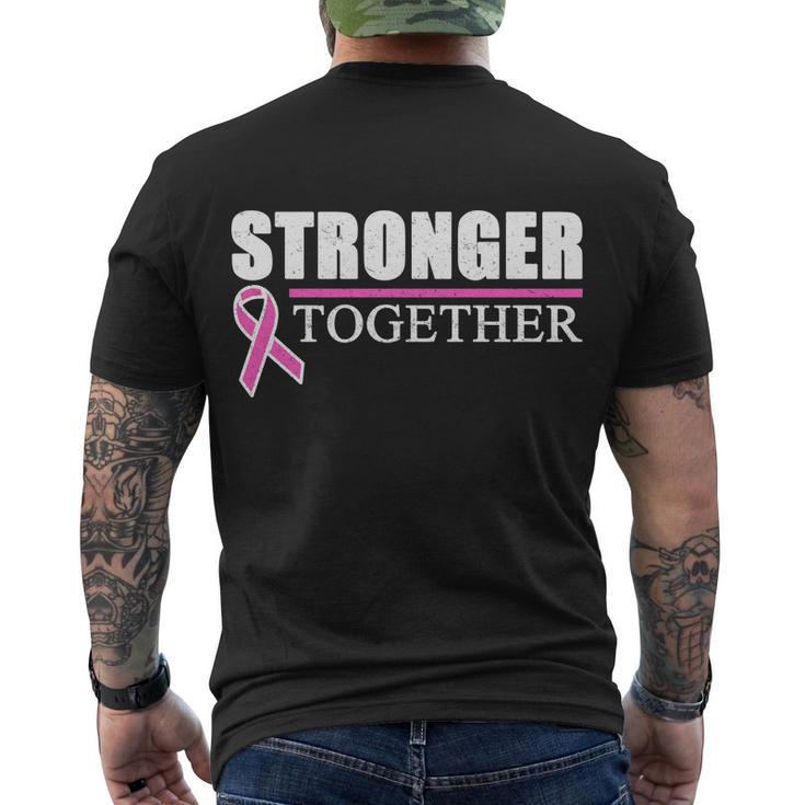 Stronger Together Breast Cancer Awareness Tshirt Men's Crewneck Short Sleeve Back Print T-shirt