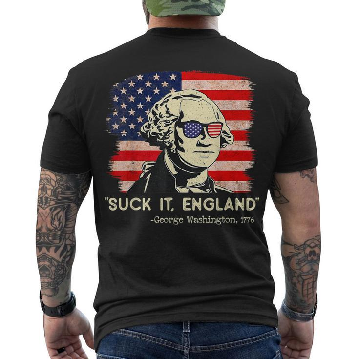 Suck It England 4Th Of July George Washington Men's T-shirt Back Print