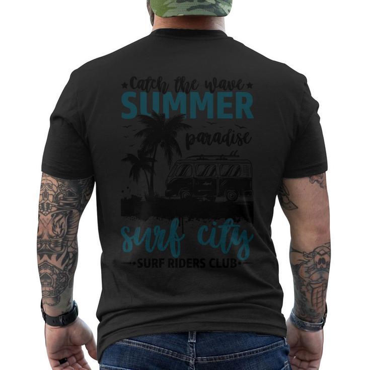 Summer Paradise Surf City Surf Riders Club Surfìng Men's Crewneck Short Sleeve Back Print T-shirt