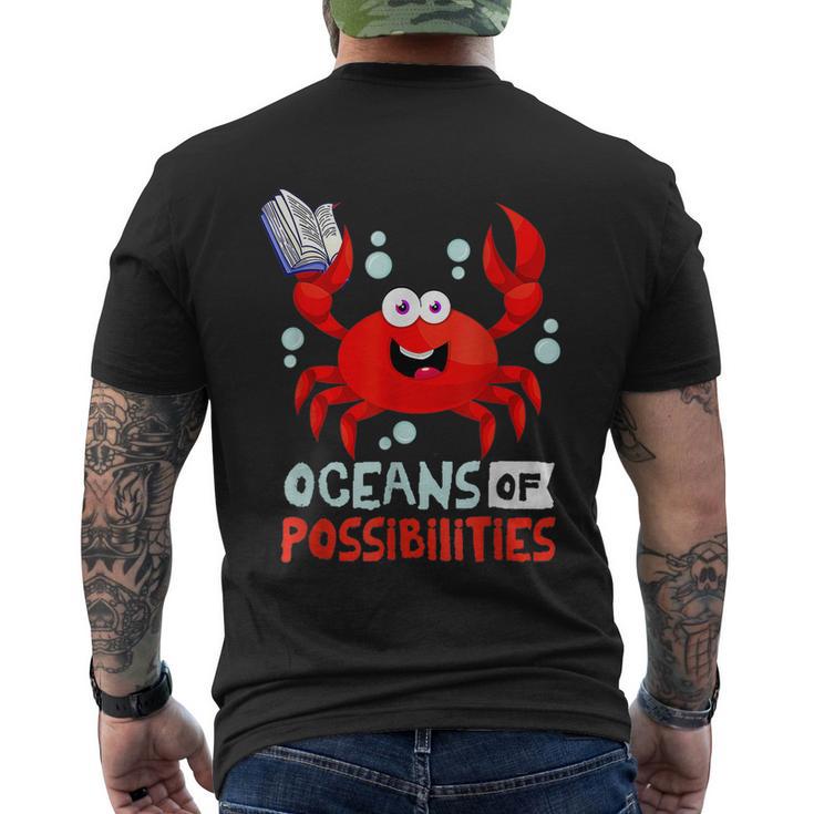 Summer Reading 2022 An Ocean Of Possibilities Cute Prize Crab Men's Crewneck Short Sleeve Back Print T-shirt