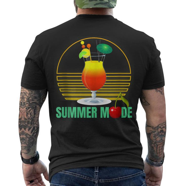 Summer Vacay Mode Cute Cocktail Beach Dreams V3 Men's T-shirt Back Print