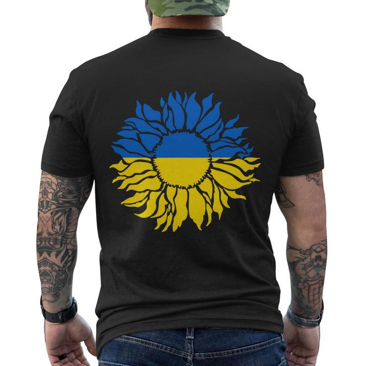 Sunflower Of Peace Ukraine Ukraine Strong Vyshyvanka Long Tshirt Men's Crewneck Short Sleeve Back Print T-shirt
