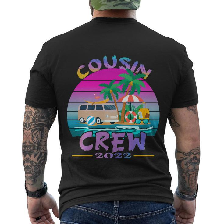 Sunset Cousin Crew Vacation 2022 Beach Cruise Family Reunion Cute Gift Men's Crewneck Short Sleeve Back Print T-shirt