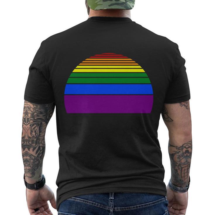 Sunset Lgbt Gay Pride Lesbian Bisexual Ally Quote V4 Men's Crewneck Short Sleeve Back Print T-shirt