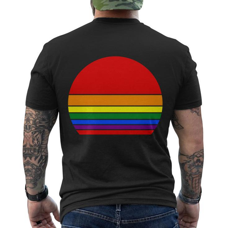Sunset Lgbt Gay Pride Lesbian Bisexual Ally Quote V5 Men's Crewneck Short Sleeve Back Print T-shirt