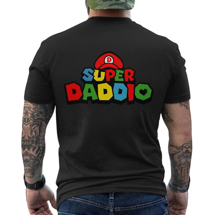 Super Dad Daddio Funny Color Tshirt Men's Crewneck Short Sleeve Back Print T-shirt