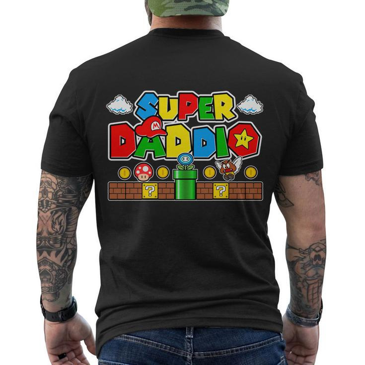 Super Daddio Dad Video Gamer Men's Crewneck Short Sleeve Back Print T-shirt