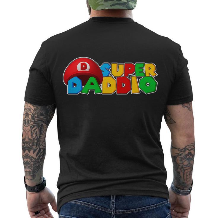 Super Daddio Gamer Dad Tshirt Men's Crewneck Short Sleeve Back Print T-shirt