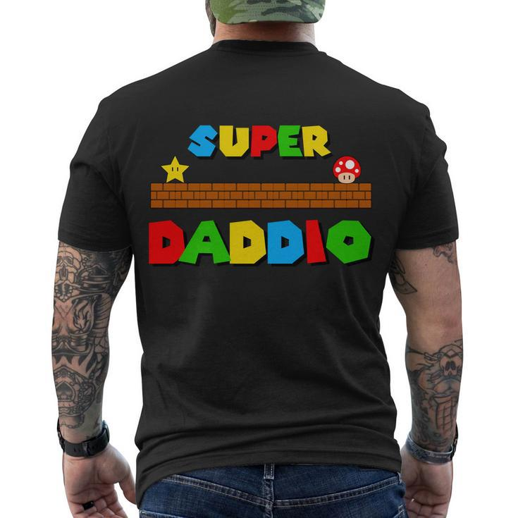 Super Daddio Retro Video Game Tshirt Men's Crewneck Short Sleeve Back Print T-shirt