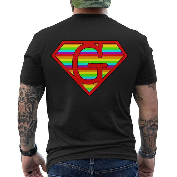 Super Gay Logo Men's Crewneck Short Sleeve Back Print T-shirt