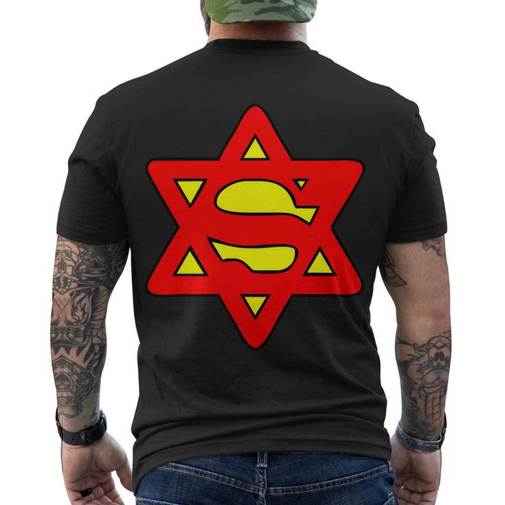 Superjew Super Jew Logo Men's Crewneck Short Sleeve Back Print T-shirt