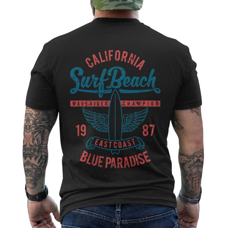 Surf Beach V2 Men's Crewneck Short Sleeve Back Print T-shirt