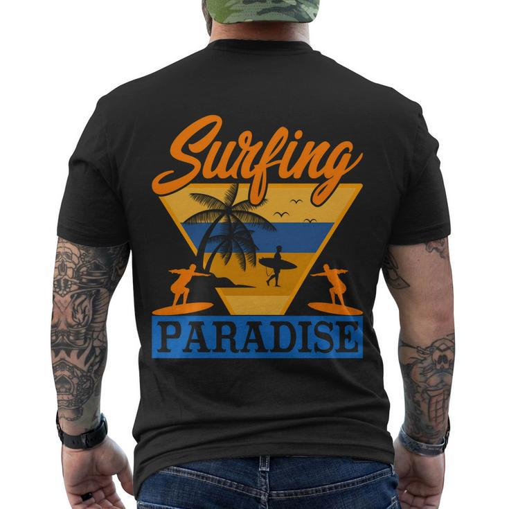 Surfing Paradise Summer Surf Men's Crewneck Short Sleeve Back Print T-shirt