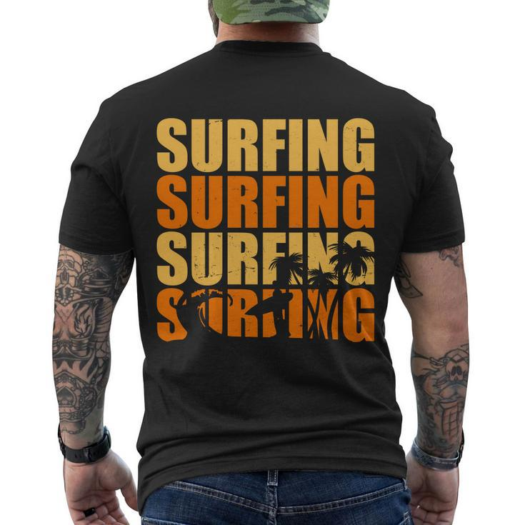 Surfing Retro Beach Men's Crewneck Short Sleeve Back Print T-shirt