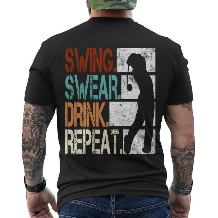 Swing Swear Drink Repeat Men's T-shirt Back Print