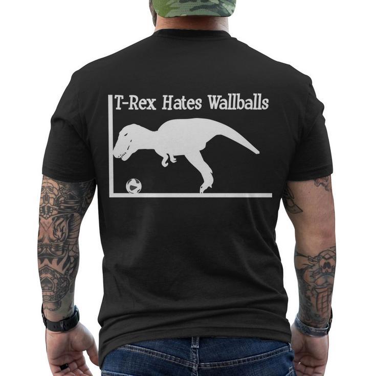 T-Rex Hates Wallballs Men's Crewneck Short Sleeve Back Print T-shirt