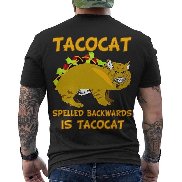 Tacocat Spelled Backwards Funny Cat Tshirt Men's Crewneck Short Sleeve Back Print T-shirt