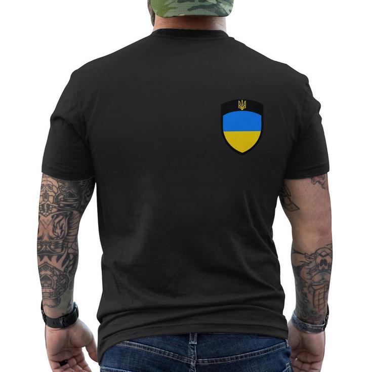 Tactical Shield Support 5 11 Ukraine Volodymyr Zelenskyy Trident Military Tshirt Men's Crewneck Short Sleeve Back Print T-shirt