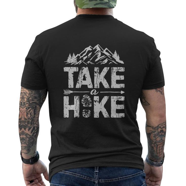 Take A Hike Outdoor Hiking Nature Hiker Vintage Men Women Men's Crewneck Short Sleeve Back Print T-shirt