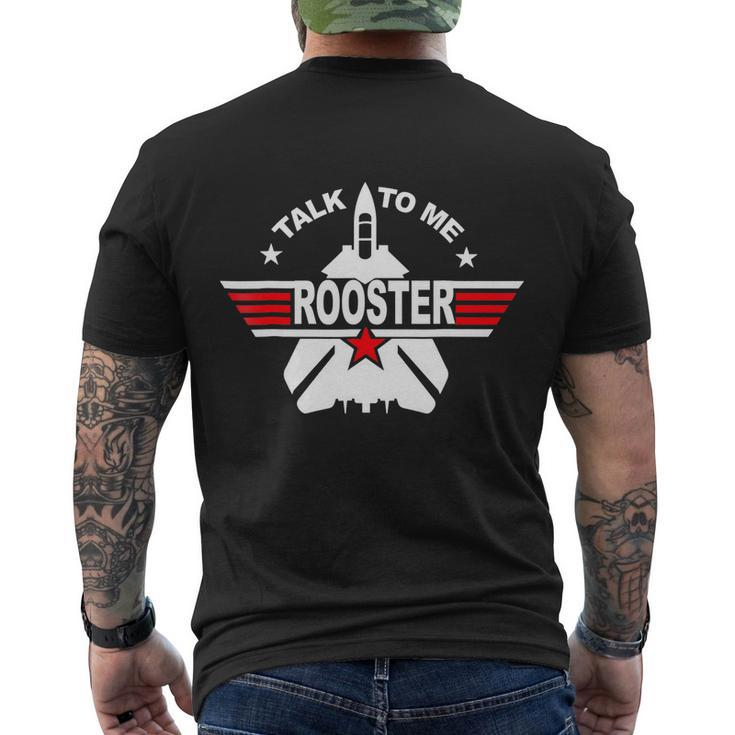 Talk To Me Rooster Funny 80S Talk To Me Rooster Men's Crewneck Short Sleeve Back Print T-shirt