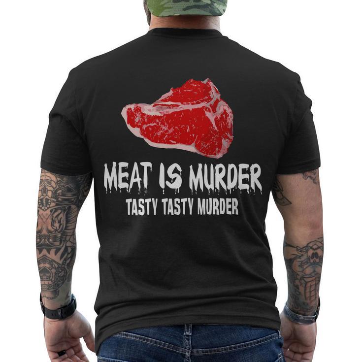 Tasty Meat Is Murder Men's Crewneck Short Sleeve Back Print T-shirt