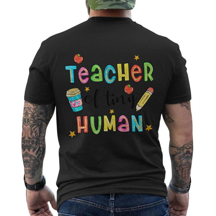 Teach Of Tiny Human Love Inspire Graphic Plus Size Shirt For Teacher Men's Crewneck Short Sleeve Back Print T-shirt
