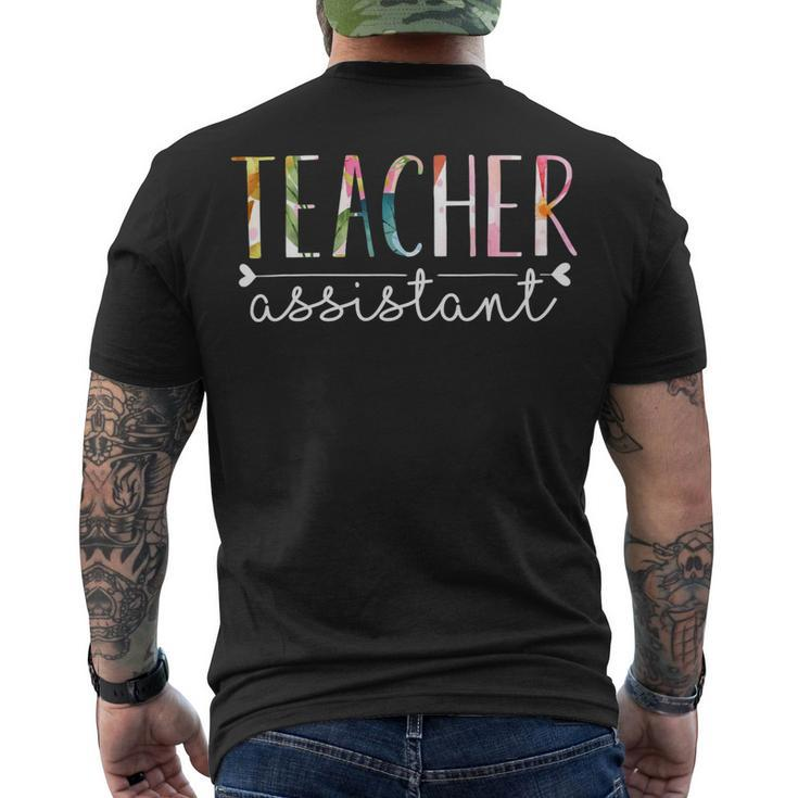 Teacher Assistant Cute Floral Men's T-shirt Back Print